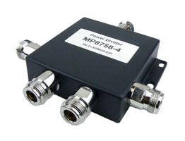 FAIRVIEW MICROWAVE MP8758-4 4 WAY POWER DIVIDER N CONNECTORS FROM 800 MHZ TO 2.5 GHZ RATED AT 50 WATTS ROHS COMPLIANT: YES