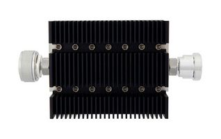FAIRVIEW MICROWAVE SA6DMDF100W-03 3 DB FIXED ATTENUATOR 716 MALE PLUG TO 716 FEMALE JACK DIRECTIONAL UP TO 6 GHZ RATED TO 100 WATTS,HEATSINK BODY,1.45 VSWR