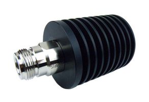 FAIRVIEW MICROWAVE ST6N-20F N FEMALE JACK TERMINATION LOAD 20 WATTS MEDIUM POWER TO 6 GHZ, BLACK ANODIZED PLATED ALUMINUM, 1.2 VSWR, 250 WATTS PEAK POWER
