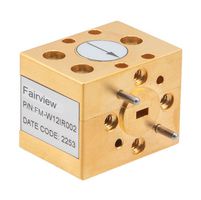 FAIRVIEW MICROWAVE FM-W12IR002 WR-12 WAVEGUIDE ISOLATOR WITH 15 DB MIN ISOLATION FROM 76 GHZ TO 78 GHZ USING UG-387-U COVER FLANGE IN BRASS