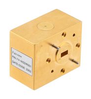 FAIRVIEW MICROWAVE FM-W22IR001 WR-22 WAVEGUIDE ISOLATOR WITH 15 DB MIN ISOLATION FROM 32.9 GHZ TO 40 GHZ USING UG-383-U COVER FLANGE IN BRASS