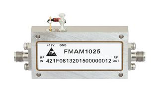 FAIRVIEW MICROWAVE FMAM1025 2.2 DB NF LOW NOISE AMPLIFIER OPERATING FROM 8 GHZ TO 12 GHZ WITH 48 DB GAIN, 13 DBM PSAT AND SMA ROHS COMPLIANT: YES