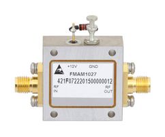 FAIRVIEW MICROWAVE FMAM1027 2.2 DB NF LOW NOISE AMPLIFIER, OPERATING FROM 8 GHZ TO 12 GHZ WITH 18 DB GAIN, 13 DBM PSAT AND SMA ROHS COMPLIANT: YES