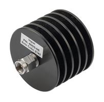 FAIRVIEW MICROWAVE FMAT4009-06 6 DB FIXED ATTENUATOR 2.92MM MALE PLUG TO 2.92MM FEMALE JACK UP TO 40 GHZ RATED TO 10 WATTS, BLACK ALUMINUM HEATSINK BODY, 1.4 V