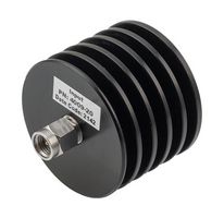 FAIRVIEW MICROWAVE FMAT4009-20 20 DB FIXED ATTENUATOR 2.92MM MALE PLUG TO 2.92MM FEMALE JACK UP TO 40 GHZ RATED TO 10 WATTS, BLACK ALUMINUM HEATSINK BODY, 1.4