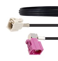 FAIRVIEW MICROWAVE FMCA1347-48 WHITE FAKRA JACK TO FAKRA JACK RIGHT ANGLE CABLE 48 INCH LENGTH USING LMR-100 COAX