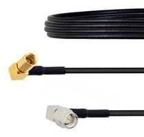 FAIRVIEW MICROWAVE FMCA1484-24 RF / Coaxial Cable Assembly, 24 ", 610 mm, LMR-100A, SMA Right Angle Plug, SSMC Right Angle Plug