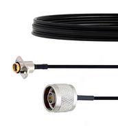FAIRVIEW MICROWAVE FMCA1574-36 SLIDE-ON BMA JACK 2 HOLE FLANGE TO N MALE CABLE FM-SR086TBJ COAX IN 36 INCH