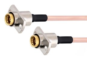 FAIRVIEW MICROWAVE FMCA1586-12 Slide-On BMA Jack 2 Hole Flange to Slide-On BMA Jack 2 Hole Flange Cable RG405 Type .086 Coax in 12 Inch