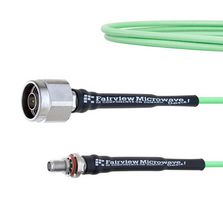 FAIRVIEW MICROWAVE FMCA1717-24 LOW LOSS N MALE TO SMA FEMALE BULKHEAD CABLE LL160 COAX IN 24 INCH