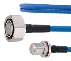 FAIRVIEW MICROWAVE FMCA1861-24 RF / Coaxial Cable Assembly, 24 ", 610 mm, SPP-250-LLPL, 7/16 DIN Plug, N Type Bulkhead Jack