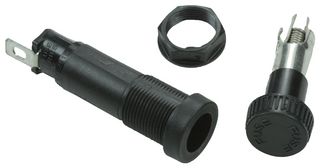 LITTELFUSE 03455LF2H Fuseholder, Cartridge, 1 Fuse, 10 A, 250 VAC, 250 VDC, 5mm x 20mm, Quick Connect