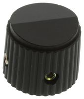 EHC (ELECTRONIC HARDWARE) MS91528-2N2B Knob, Round Shaft, 6.35 mm, Plastic, Round, 22.86 mm