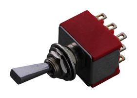 MULTICOMP PRO 1M31T6B11M1QE Toggle Switch, On-On, 3PDT, Non Illuminated, 1M31 Series, Panel Mount, 5 A