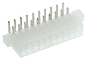 MOLEX 39291208 Cabezal de Pin, Cable-a-Tarjeta, 4.2 mm, 2 Líneas, 20 Contactos, THT (Through Hole) Ángulo Recto