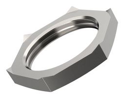 LAPP 52103330 Locknut, Skindicht® SM-M, M25, Brass, Nickel, 4.2 mm, SKINDICHT SM-PE-M Series
