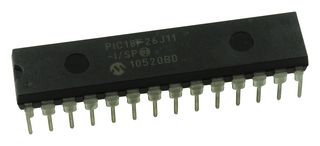 MICROCHIP PIC18F26J11-I/SP 8 Bit MCU, Flash, PIC18 Family PIC18F J1x Series Microcontrollers, PIC18, 48 MHz, 64 KB, 28 Pins