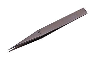 AVEN 18011-CS Tweezers, High Precision, Style AA, Straight/Pointed, Carbon Steel Body, 5"