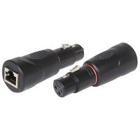 24-16312 MULTICOMP PRO, 3 Pin Male XLR to RJ45 Female Adapter