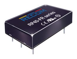 RECOM POWER RP40-2424DFR/P-HC Isolated Through Hole DC/DC Converter, Railway, DIP, 4:1, 40 W, 2 Output, 24 V