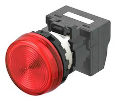 OMRON INDUSTRIAL AUTOMATION M22N-BN-TRA-RC LED Panel Mount Indicator, Screw Terminal, Flat Shape, Red, 24 V, 22.3 mm, 12 mA, IP66