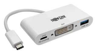 EATON TRIPP LITE U444-06N-DU-C Convertidor, USB C a DVI-I Socket, 1080p, Carga PD, USB 3.0 Tipo A, Compatible con Thunderbolt 3