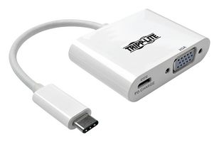 EATON TRIPP LITE U444-06N-V-C USB-C TO VGA ADAPTER W/PD CHARGE, WHITE