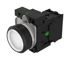 EAO 45-1231.11N6.000.101 Industrial Pushbutton Switch, 45 Series, 22 mm, SPST-NO, On-Off, Round, Transparent
