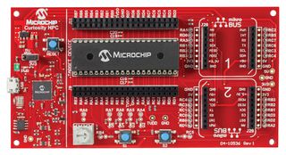 MICROCHIP DM164136 Tarjeta de Desarrollo, Microcontroladores PIC 8 bits de 28 pines y 40 pines, Curiosity HPC, 2 PDIP