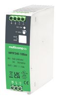 MULTICOMP PRO MPIF240-10B12 AC/DC DIN Rail Power Supply (PSU), ITE & Laboratory Equipment, 1 Output, 192 W, 12 VDC, 16 A