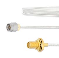 FAIRVIEW MICROWAVE FMCA2106-36 SMA MALE TO SMA FEMALE BULKHEAD CABLE FM-SR086TB COAX IN 36 INCH