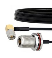 FAIRVIEW MICROWAVE FMCA2134-60 RA SMA MALE TO N FEMALE BULKHEAD CABLE FM-SR086TBJ COAX IN 60 INCH