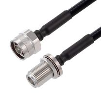 FAIRVIEW MICROWAVE FMCA2256-12 LOW PIM N MALE TO N FEMALE BULKHEAD CABLE 1-4 INCH SUPERFLEXIBLE COAX IN 12 INCH