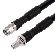 FAIRVIEW MICROWAVE FMCA2277-24 LOW PIM SMA MALE TO SMA FEMALE BULKHEAD CABLE 1-4 INCH SUPERFLEXIBLE COAX IN 24 INCH