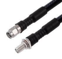 FAIRVIEW MICROWAVE FMCA2277-60 LOW PIM SMA MALE TO SMA FEMALE BULKHEAD CABLE 1-4 INCH SUPERFLEXIBLE COAX IN 60 INCH