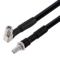 FAIRVIEW MICROWAVE FMCA2280-24 LOW PIM RA SMA MALE TO SMA FEMALE BULKHEAD CABLE 1-4 INCH SUPERFLEXIBLE COAX IN 24 INCH