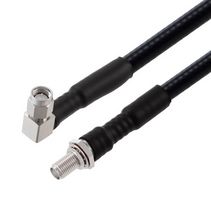 FAIRVIEW MICROWAVE FMCA2280-50CM LOW PIM RA SMA MALE TO SMA FEMALE BULKHEAD CABLE 1-4 INCH SUPERFLEXIBLE COAX IN 50 CM