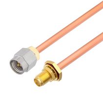 FAIRVIEW MICROWAVE FMCA2361-200CM SMA MALE TO SMA FEMALE BULKHEAD CABLE RG402 TYPE .141 COAX IN 78.74 INCH