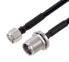 FAIRVIEW MICROWAVE FMCA2365-48 LOW PIM 2.2-5 MALE TO 4.3-10 FEMALE BULKHEAD CABLE 1-4 INCH SUPERFLEXIBLE COAX IN 48 INCH