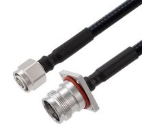 FAIRVIEW MICROWAVE FMCA2366-100CM LOW PIM 2.2-5 MALE TO 4.3-10 FEMALE 4 HOLE FLANGE CABLE 1-4 INCH SUPERFLEXIBLE COAX IN 100 CM