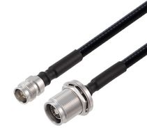 FAIRVIEW MICROWAVE FMCA2370-100CM LOW PIM 2.2-5 FEMALE TO 4.3-10 FEMALE BULKHEAD CABLE 1-4 INCH SUPERFLEXIBLE COAX IN 100 CM