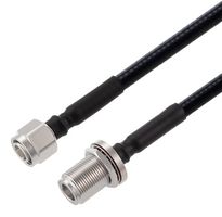FAIRVIEW MICROWAVE FMCA2374-24 LOW PIM 2.2-5 MALE TO N FEMALE BULKHEAD CABLE 1-4 INCH SUPERFLEXIBLE COAX IN 24 INCH