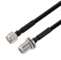 FAIRVIEW MICROWAVE FMCA2374-200CM LOW PIM 2.2-5 MALE TO N FEMALE BULKHEAD CABLE 1-4 INCH SUPERFLEXIBLE COAX IN 200 CM
