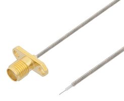 FAIRVIEW MICROWAVE FMCA2386-12 TEST PROBE SMA FEMALE 2 HOLE FLANGE TO TRIMMED LEAD CABLE FM-SR047TB COAX IN 12 INCH