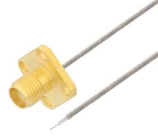 FAIRVIEW MICROWAVE FMCA2388-12 TEST PROBE SMA FEMALE 4 HOLE FLANGE TO TRIMMED LEAD CABLE FM-SR047TB COAX IN 12 INCH