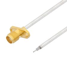 FAIRVIEW MICROWAVE FMCA2394-3 TEST PROBE SMA FEMALE 2 HOLE FLANGE TO TRIMMED LEAD CABLE FM-SR086TB COAX IN 3 INCH