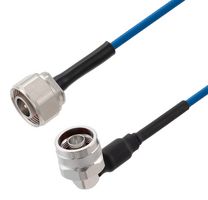 FAIRVIEW MICROWAVE FMCA2479-24 LOW PIM 4.1-9.5 MINI DIN MALE TO RA N MALE CABLE TFT-402-LF COAX IN 24 INCH USING TIMES MICROWAVE COMPONENTS