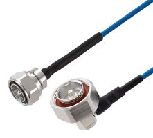 FAIRVIEW MICROWAVE FMCA2487-12 LOW PIM 4.3-10 MALE TO RA 7-16 DIN MALE CABLE TFT-402-LF COAX IN 12 INCH USING TIMES MICROWAVE COMPONENTS
