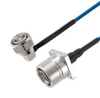 FAIRVIEW MICROWAVE FMCA2489-36 LOW PIM RA 4.3-10 MALE TO 7-16 DIN FEMALE 4 HOLE FLANGE CABLE TFT-402-LF COAX IN 36 INCH USING TIMES MICROWAVE COMPONENTS