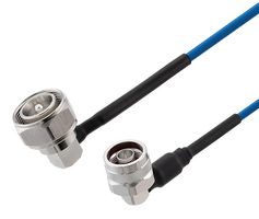 FAIRVIEW MICROWAVE FMCA2503-24 LOW PIM RA 4.3-10 MALE TO RA N MALE CABLE TFT-402-LF COAX IN 24 INCH USING TIMES MICROWAVE COMPONENTS